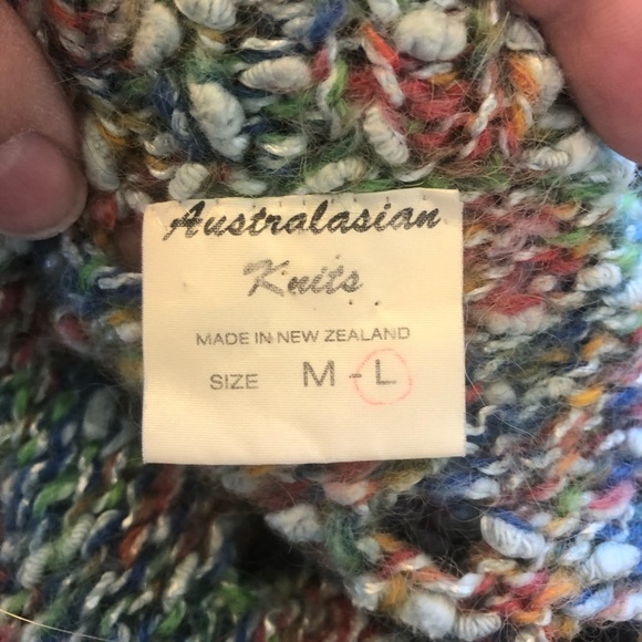 Australasian Knits Rainbow Mohair Blend Sweater Lg - Picture 4 of 5